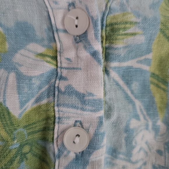 JM Collection 100% Linen Floral Button Front Shirt Women’s Plus 18W Resortwear - Picture 7 of 16